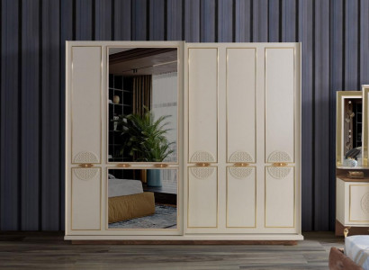Bedroom wardrobe luxury wood modern design furniture white new